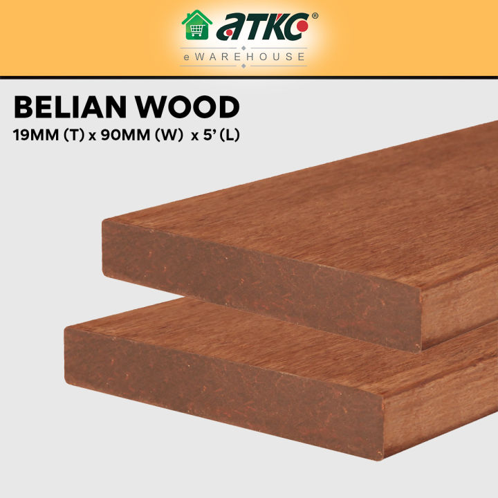 Belian Timber Smooth Planed Eased Four Edges (E4E) 19MM x 90MM x 1500MM