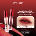 OMG OH MY GLAM Matte Kiss Lip Cream Bold Coffee Ombre - 12 Scarlet & 13 Latte. 