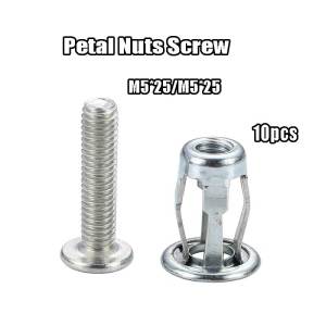 10Pcs Petal Nuts Screw License Fixed Screw Jack Nuts Hollow Wall - M5/M6