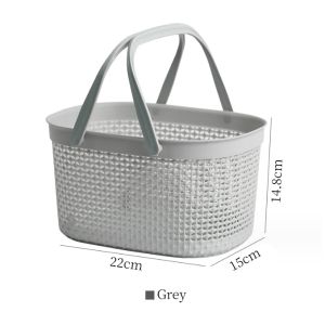 Portable Bath Basket Portable Bathroom Storage Caddy Organizer Bin Plastic Toiletry Storage Basket
