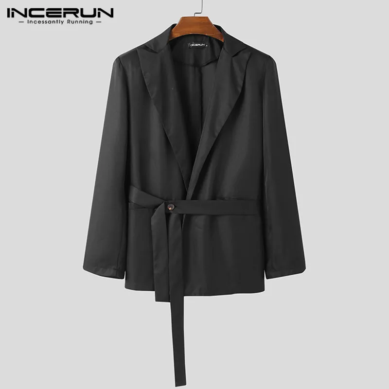 ChArmkpR Store INCERUN Men's Fashion Long Sleeve Clubwear Blazer Single  Breasted Coat Jackets Tops - Main Image