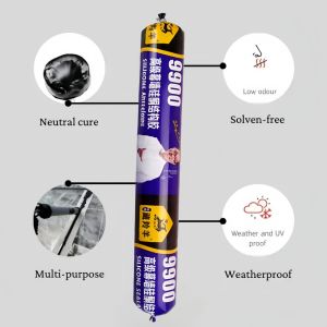 Construction Superstructural Neutral Silicone Sealant 9900 Waterproof Glue Mildew-Resistant Non-Cracking For Stone Curtain Wall Woodworking Perimeter Sealing Of Windows Doors Facades multi-purpose Tile Adhesive 590ml