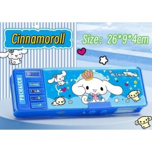 [24h Ship]Kuromi/Cinnamoroll/Melody Multifunctional Mechanism Stationery Pencil Case Button Deformation Code Lock For Boys and Girls Gift