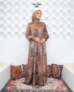 Sadira Dress Gema Raya Zalifa Bahan Silk Printing premium nyaman gaun kondangan