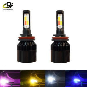 2pcs H4 LED Bulb LED Headlight H1 H7 H8 H11 HB3 HB4 60W LED Lights 4 Color Flash Lamp Car Automobiles LED Head lamp 12V 24V