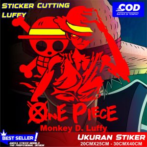 Stiker Monkey D Luffy One Piece Sticker Kaca Mobil Model Luffy