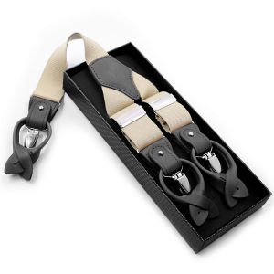 Dual suspenders male mens button suspenders cowhide spaghetti strap fashion button braces strong clips New 6 sold colors h260606