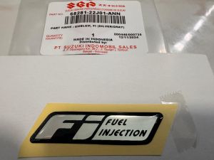 GENUINE SGP FI EMBLEM Suzuki FI Fuel Injection EMBLEM Suzuki Raider 150 R150 Carb Fi Skydrive Smash 100% Original