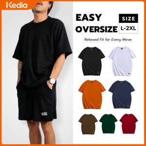 Oversize - เสื้อโอเวอร์ไซส์ L-2XL อก 42-52" ผ้ายูนิโคล่ ทรงสวย อยู่ทรง ไม่บาง ไม่ต้องรีด เสื้อยืดสีพื้น