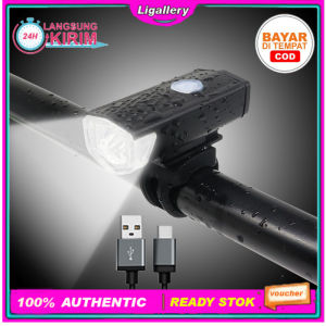 Ligallery - Lampu Depan Sepeda Lampu Sensor Lampu Led Sepeda Lampu Depan Sepeda Usb Aksesoris Sepeda