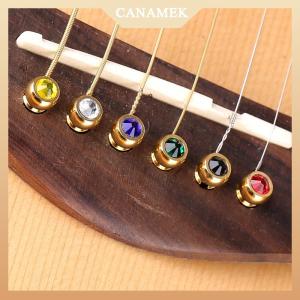[CANAMEK] 1PCS Acoustic Guitar String Bridge Pins Colorful Copper Brass Endpin Replacement