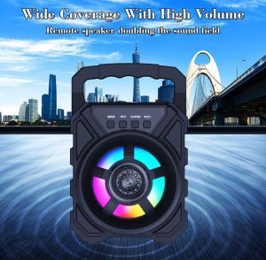 ลำโพง Bluetooth ไร้สาย ซับวูฟเฟอร์ (รองรับไมโครโฟน บลูทู ธ USB การ์ด TF วิทยุ) ลำโพง Bluetooth พกพา ไฟ LED สีสันสดใส ลำโพงบลูทู ธ Bluetooth Speaker ลำโพงบลูทูธ(พร้อมส่ง.)