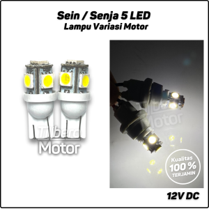 Lampu Sen / Senja LED Diam Sein T10 Rem 5 Mata Speedo Variasi Motor / Kabin Mobil