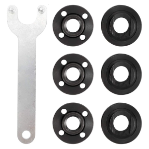 7Pieces Angled Grinder Lock Nut and Alloy Steel Flange Wrench Kit 5/8-11 Thread Metal Lock Set Extended Durability