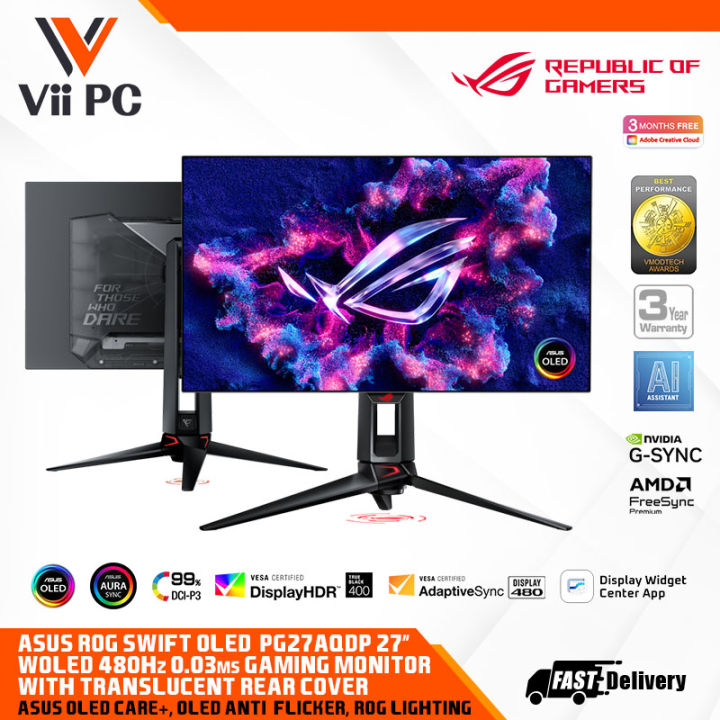 ASUS ROG Swift OLED PG27AQDP 27-inch WOLED panel 2K 480 Hz (above