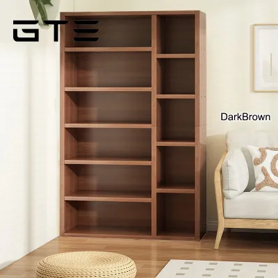 GTE Storage Rack Bookshelf Display Cabinet Integrated Floor-Standing Rack Multi-Layer Simple Bookcase Shelf Living Room Household Home - Fulfilled by GTE SHOP