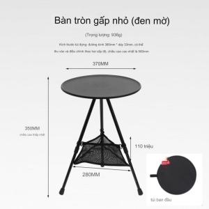 Bàn Gấp Tròn Hợp Kim Nhôm Có Thể Điều Chỉnh Chân Bàn Siêu Nhẹ Có Túi Đựng Cắm Trại Cho Du Lịch Dã Ngoại Ngoài Trời