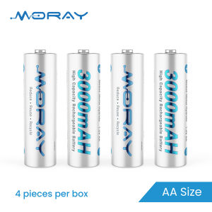 3000mAh Rechargeable Battery AA size /1300mAh AAA size Ni-MH Batteries  / High Capacity Rechargeable Battery - 4pcs with Case