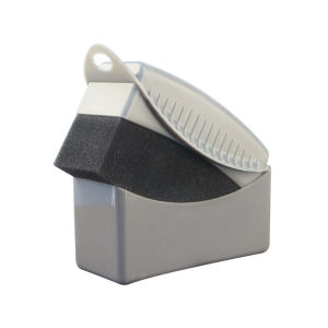 KEBETEME 2pcs Car Tire Sponge Brush Wheel Waxing Polishing Sponge With Cover Wash Cleaning Brush Tire Contour Dressing Applicator Pads Detail Accessories