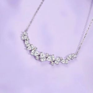 AE Wisteria flower necklace for women 2025 New luxury niche design high-end zircon smile clavicle chain jewelry