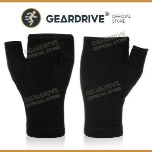 GEARDRIVE 2Pieces Wrist Guard Cycling Fitness Gloves Arthritis Brace Sleeve Support Glove Elastic Palm Hand Supports