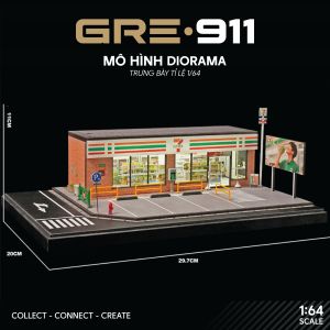Mô hình trưng bày Cửa Hàng Tiện Lợi 7-Eleven 1:64 (Phiên Bản Lớn)