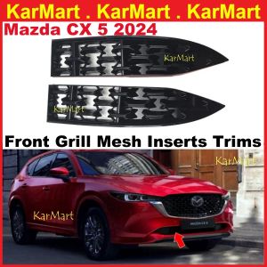 Mazda CX5 2024 2025 2026 Front Grill Mesh Inserts Trims Front Grille Guard Glossy Black Mazda Car Exterior Accessories Lower cx5 kf