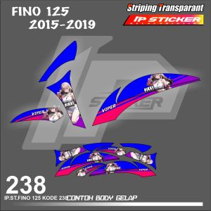 FINO 125 2015-2019 (COD) STIKER STRIPING MOTOR YAMAHA FINO HOLOGRAM DAN TRANSPARAN