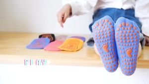 Anti Slip Floor Socks for Kids Soft toddler Socks Infant Elastic Non-slip Trampoline Socks PAZU