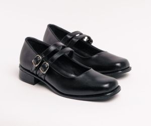 Sepatu Pentofel Wanita Big Size Uk 36~43 Hak 25 cm/Sepatu Paskibra Tali Dua/Sepatu Sekolah Hitam Dop/Sepatu Kerja Wanita