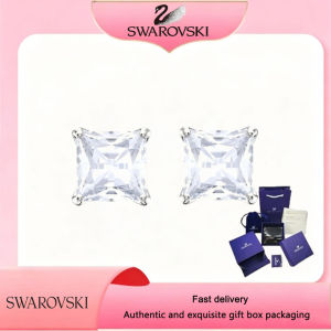【Official Store】SWAROVSKI New S925 Sterling Silver white diamond Attract Stud Pierced Earrings The best gifts for your girlfriend or best friend on Valentines Day or birthday