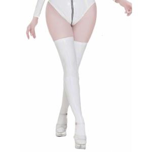 Vớ trên đầu gối bóng dầu vớ cao tới đùi giả da của phụ nữ trang phục hóa trang Halloween Quà Tặng Hàng dệt kim