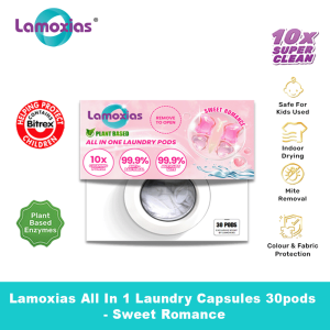 Lamoxias® Plant-Based All In 1 Laundry 10x Deep Cleaning Detergent Capsules 30 pods - Sweet Romance