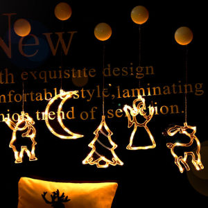 Buy1 Free 1 Christmas Lights String Sucker Hanging Lights Flashing Lights Holiday Window Room Courtyard Decorative Lights Star Lights String