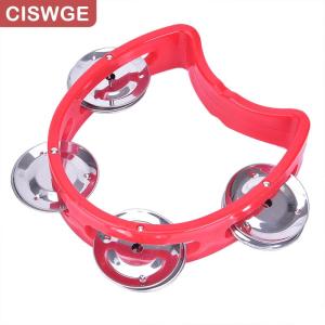 [COD] CISWGE SPORTS Hand Held Tambourine Metal Bell Plastic Percussion for KTV Party Kid Game Toy
