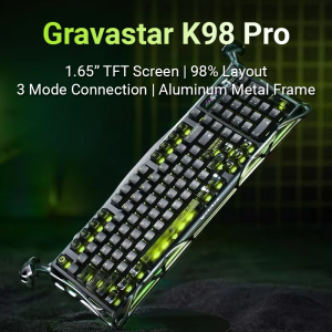 Bàn Phím Cơ GravaStar Mercury K98 Pro - Layout 98% dual 8K return rate - Màn Hình TFT 1.65 inch 3 Chế Độ Kết Nối