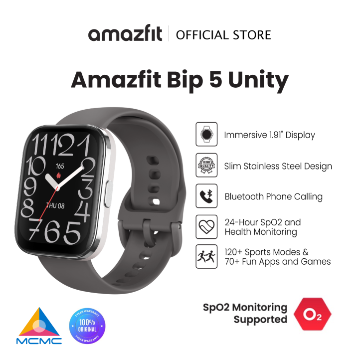 Amazfit Bip Unity 46mm Smart Watch with 70+ Apps Games Fitness