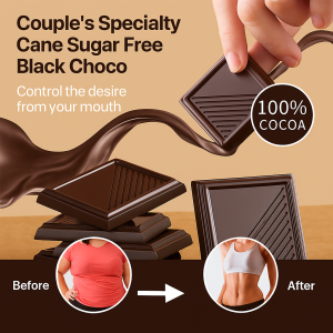 Sugar-free Couples Dark Chocolate Russian Pure Cocoa Butter Chocolate Promotes Circulation And Enhances Happiness Chocolate 100% Unsweetened Couples Chocolate