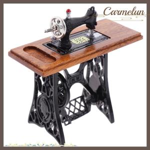 [Carmelun] 1:12 Dollhouse Mini Furniture Sewing Machine with Scissors for Doll House Decor