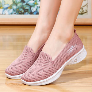Women Slip On Walking Shoes Lady Loafer Flats Summer Mesh Breathable Casual Shoes