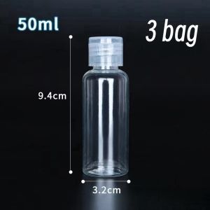10pcs 50/100ml Pet Plastic Flip Cap Bottles/Portable Travel Empty Bottle For Cosmetics Lotion Size Toiletries/Transparent Thick Plastic Bottle