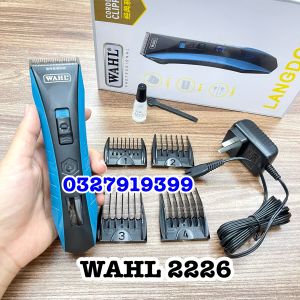 Wahl Tông Đơ Cắt Tóc Chính Hãng WAHL 2226 - Model Mới Nhất Lưỡi Thép Cao Cấp Màn Hình LCD Sạc Nhanh 25-3 Giờ Sử Dụng Liên Tục 260 Phút Bộ 4 Cữ Nhựa Kèm Theo