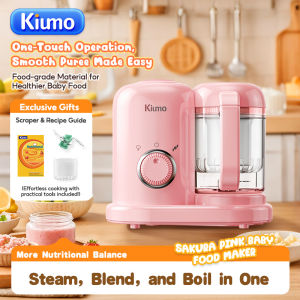 💖Malaysia Spot💖  Pembuat Makanan Bayi 4 dalam 1 Pengisar Memasak Mengukus dan Mengisar Pengisar Makanan Bayi Pengisar Automatik Selamat