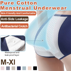 Women Anti-Leakage Menstrual Panties Leak Proof Bed Wetting Care Pants Breathable Period Underwear