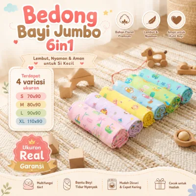 3in1 dan 6in1 Bedong bayi Flanel Ukuran Real dan Lengkap Halus Lembut cocok Buat bayi kado dan hampers Kemasan ( 1/2 Lusin ) dan 3pcs besar Kotak Murah 6pcs Lembut 70x80 80x90 90x90 110x90