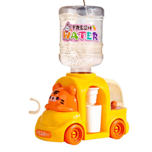 GJ56 Cute Dinosaur Water Dispenser Toy Pink Blue Dual Water Dispenser Juice Dispenser Toy Simulation Toy Cold Warm Water Drinking Fountain Toy Pretend Play Toy