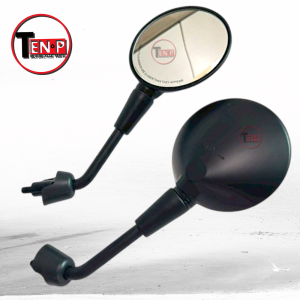 กระจกมองหลัง ทรงกลม สำหรับ Vespa Sprint Primavera 150 GT GTS GTV 50 125 200 250 300 300ie กระจกมองข้างแบบก้านสั้น สีโครเมี่ยม