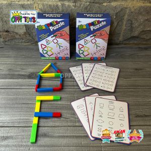 Mainan Edukasi Magnetic puzzle - Mainan Susun Balok Plastik Magnet - Puzzle Magnet