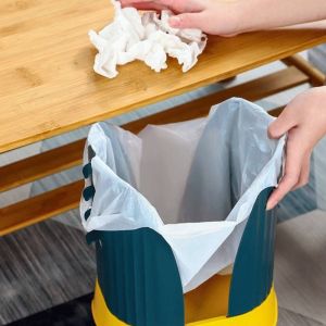 UYDG Large Capacity Expandable Trash Can Plastic Space Saving Collapsible Waste Basket Portable Storage Bucket Kitchen
