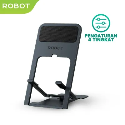 ROBOT Phone Holder RT-US12 Ultra-thin Foldable Portable 4 Level Angle Adjustable Original - Garansi 1 Tahun